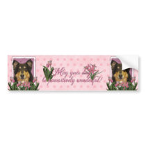 Mothers Day - Pink Tulips - Collie - Caroline