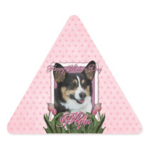 Mothers Day - Pink Tulips - Corgi - Owen