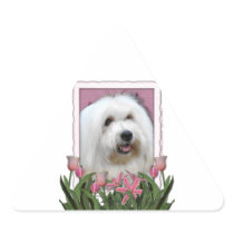 Mothers Day - Pink Tulips - Coton de Tulear