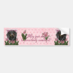 Mothers Day - Pink Tulips - Dachshund - Winston Bumper Stickers