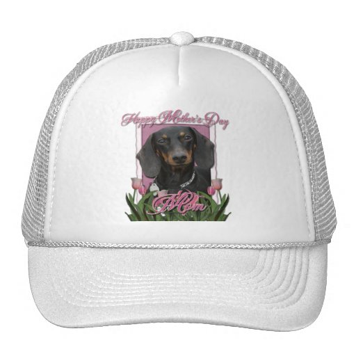 Mothers Day - Pink Tulips - Dachshund - Winston Hats