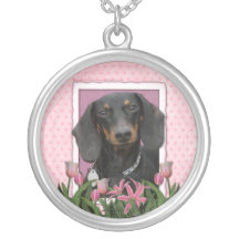 Mothers Day - Pink Tulips - Dachshund - Winston Jewelry