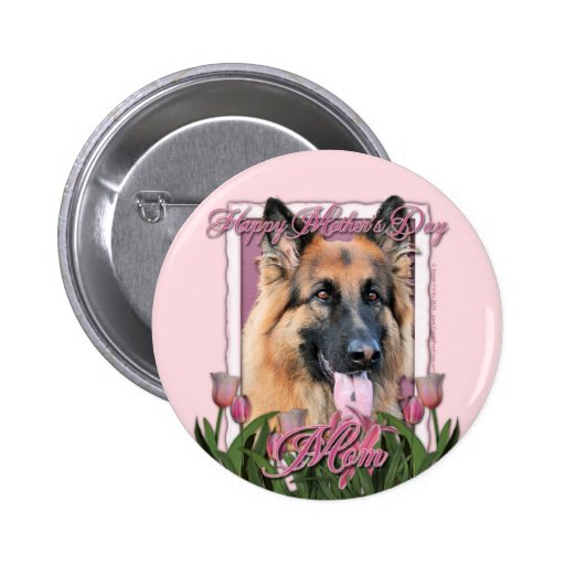 Mothers Day - Pink Tulips - German Shepherd Chance