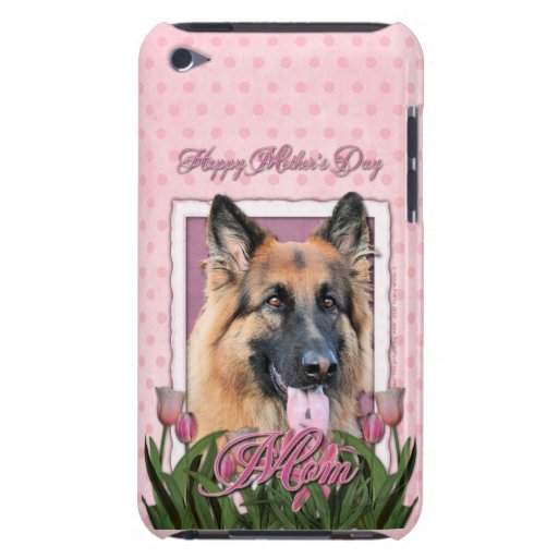 Mothers Day - Pink Tulips  -German Shepherd Chance iPod Case-Mate Case