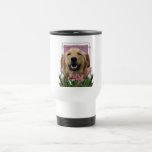 Mothers Day - Pink Tulips - Golden Retriever Coffee Mugs