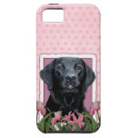 Mothers Day - Pink Tulips - Labrador - Black  Gaug