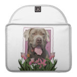 Mothers Day - Pink Tulips - Mastiff - Snoop Sleeves For MacBook Pro