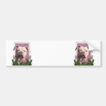 Mothers Day - Pink Tulips - Pitbull - Jersey Girl Bumper Sticker