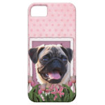 Mothers Day - Pink Tulips - Pug