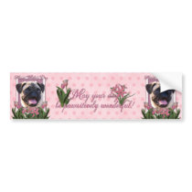 Mothers Day - Pink Tulips - Pug