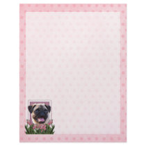Mothers Day - Pink Tulips - Pug