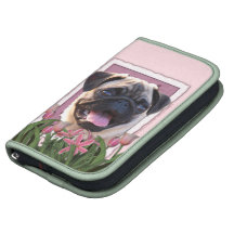 Mothers Day - Pink Tulips - Pug Organizer