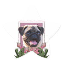 Mothers Day - Pink Tulips - Pug