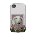 Mothers Day - Pink Tulips - Saluki Tough Iphone 4 Case