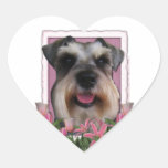Mothers Day - Pink Tulips - Schnauzer Sticker