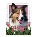 Mothers Day - Pink Tulips - Sheltie Postcards