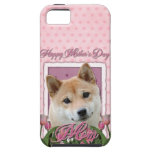 Mothers Day - Pink Tulips - Shiba Inu