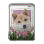Mothers Day - Pink Tulips - Shiba Inu Sleeves For iPads