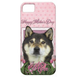 Mothers Day - Pink Tulips - Shiba Inu - Yasha