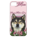 Mothers Day - Pink Tulips - Shiba Inu - Yasha