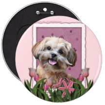 Mothers Day - Pink Tulips - ShihPoo - Maggie