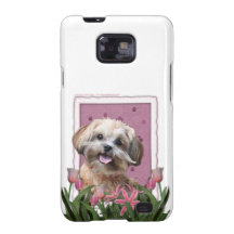 Mothers Day - Pink Tulips - ShihPoo - Maggie Samsung Galaxy S2 Cover