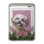 Mothers Day - Pink Tulips - ShihPoo - Maggie MacBook Sleeve