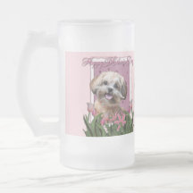Mothers Day - Pink Tulips - ShihPoo - Maggie Mugs