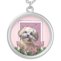 Mothers Day - Pink Tulips - ShihPoo - Maggie Jewelry