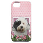 Mothers Day - Pink Tulips - Tibetan Terrier