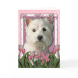 Mothers Day - Pink Tulips - West Highland Terrier cards