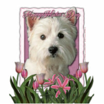 Mothers Day - Pink Tulips - West Highland Terrier