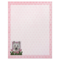 Mothers Day - Pink Tulips - Westie Letterhead Template