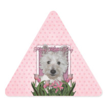 Mothers Day - Pink Tulips - Westie Stickers