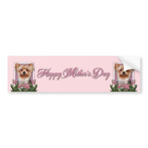 Mothers Day - Pink Tulips - Yorkshire Terrier
