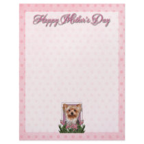 Mothers Day - Pink Tulips - Yorkshire Terrier