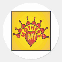 Mothers Day Round Stickers