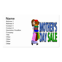 Mothers Day Sale Business Card Template