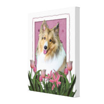 Mothers Day - Sheltie - Mandy Canvas Prints