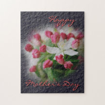Mother's Day Steel Blue Crinkle Look Puzzles