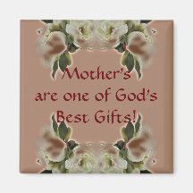 Mother's Day Vintage Flowers Magnet Template