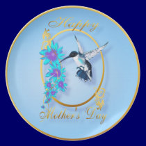 Mother's Day with humming birds plates