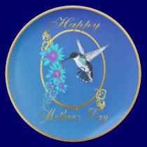 Mother's Day with humming birds plates