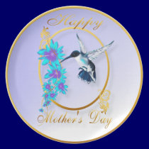 Mother's Day with humming birds plates