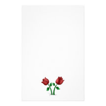 Mother's Flowers · Red Flowers Custom Stationery