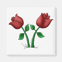Mother's Flowers · Red Flowers Magnet