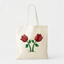 Mother's Flowers · Red Flowers Tote Bags