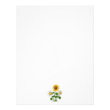 Mother's Flowers · Yellow & White Flowers Letterhead Template