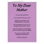 Mother's Poem cards