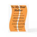 Mothers Poem Card